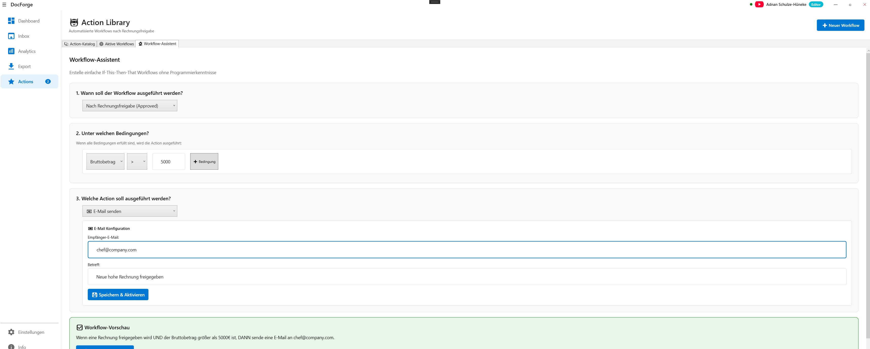 No-Code Workflow-Assistent